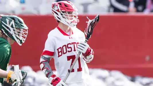 Tyler Fox playing lacrosse