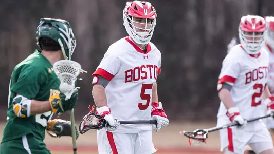 Cole Van Meter playing lacrosse