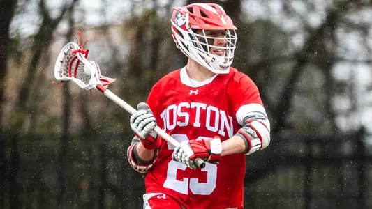 Tommy Bourque playing lacrosse