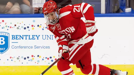 Devin Kaplan playing hockey