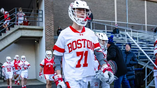 Tyler Fox walking out to the field