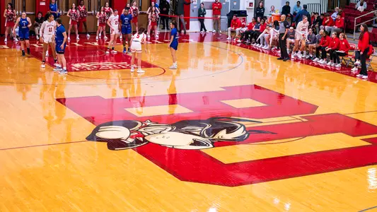 Photo of a women's basketball game played at Case Gym