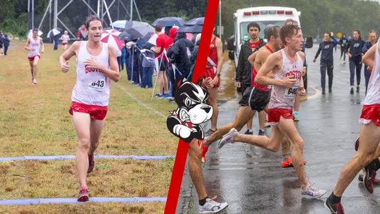 Alex Brown and James American Horse running at a cross country meet
