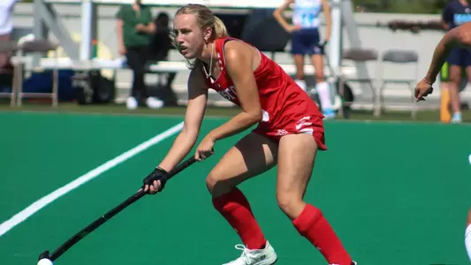 Martu Coulo controls the ball against Maine