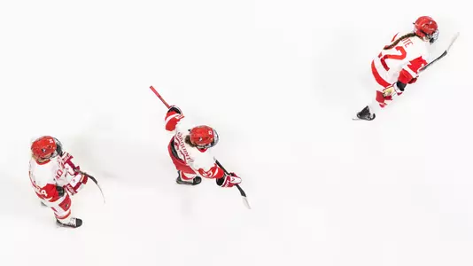 Maeve Kelly Tamara Giaquinto Christina Vote skating on the ice