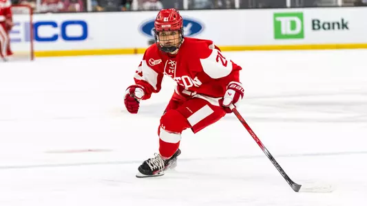 Riley Walsh playing hockey at TD Garden
