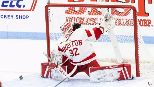Mari Pietersen making a save in net against Holy Cross