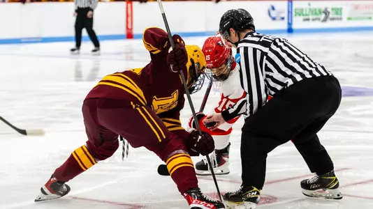 BU faceoff against Minnesota