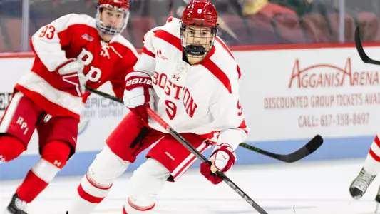 Sacha Boisvert playing hockey