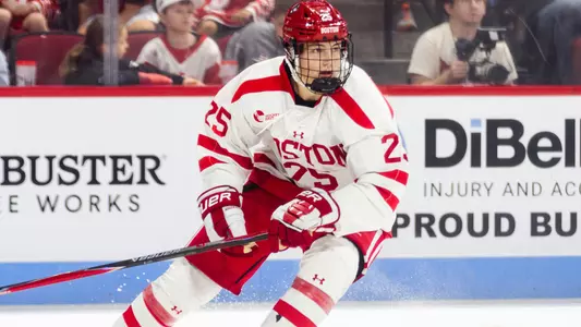 Ben Merrill playing hockey