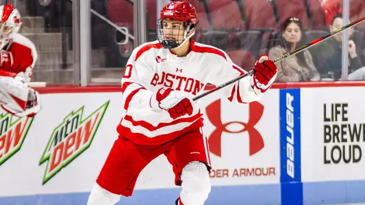Jonathan Morello playing hockey