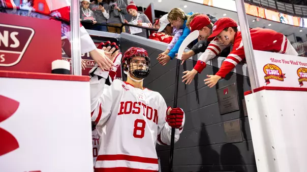 Brandon Svoboda Walking Out onto the Ice at Agganis Arena