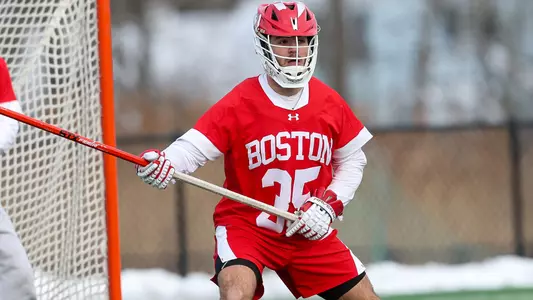 Matt Caccese playing lacrosse