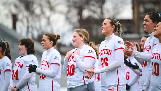 Susie McGowan and others watching the video board at Nickerson