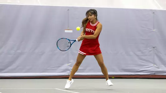 Emily Zhao playing tennis