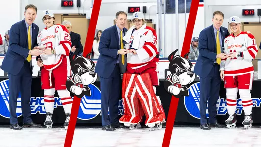 Women's Ice Hockey Awards photos for weekly awards