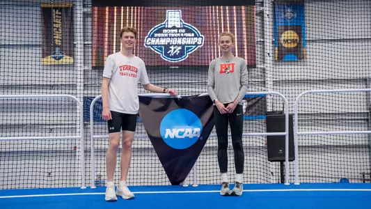Foster Malleck and Vera Sjöberg at NCAA Indoor Premeet