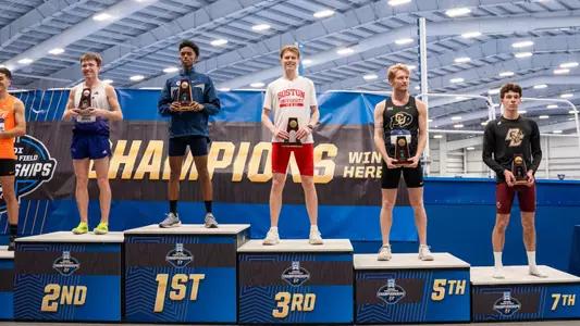 Foster Malleck With His Third-Place Trophy at NCAA Championships