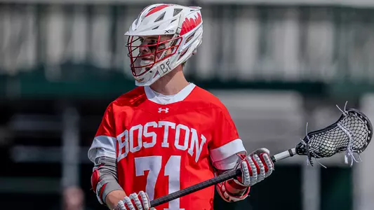 Tyler Fox playing lacrosse