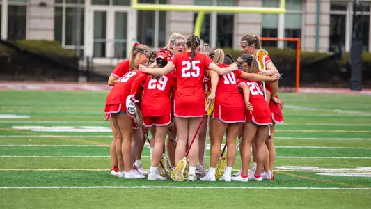 WLAX Group Huddle At Lafayette
