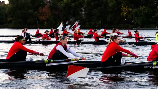 women's openweight rowing practice photo
