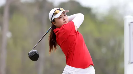 Amy Han launches a drive at the Ironwood Invitational