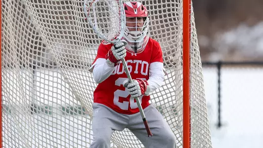 Will Barnes playing goalie