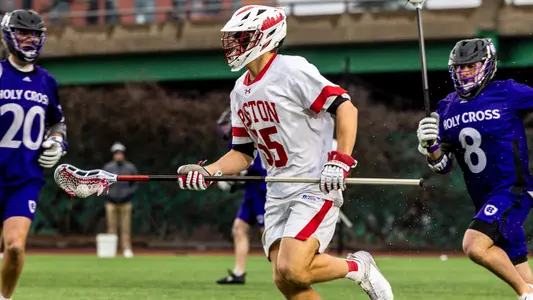 Mike Luce playing lacrosse