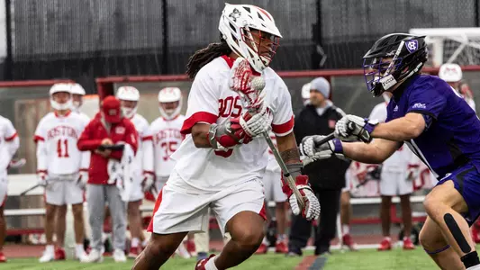 Kabran Clark playing lacrosse