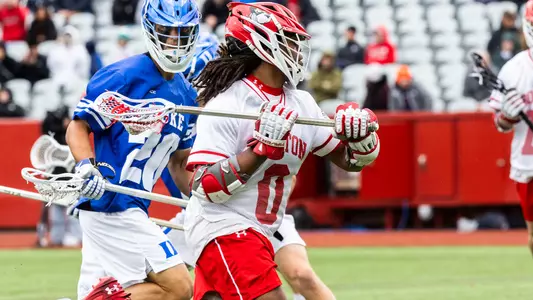 Kabran Clark playing lacrosse