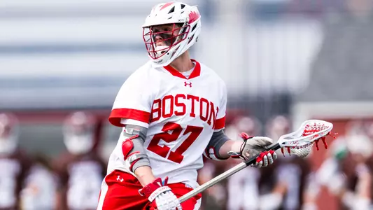 Matt Ferraro playing lacrosse