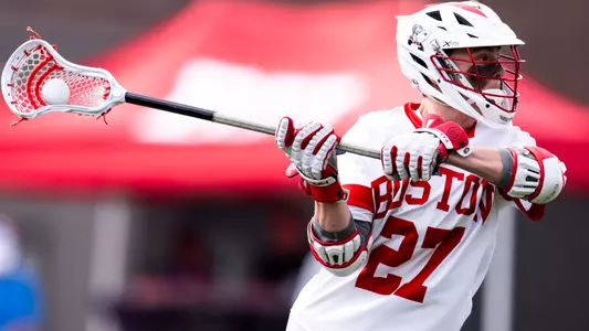 Matt Ferraro playing lacrosse