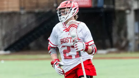 Matt Ferraro playing lacrosse