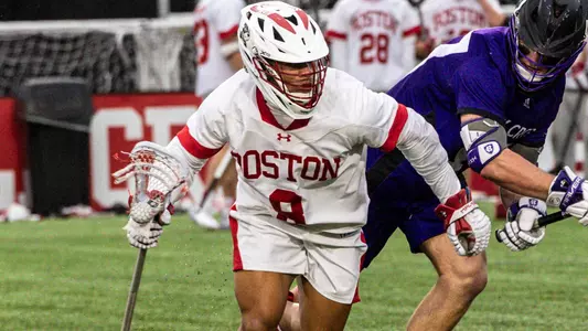 Bryce Gunn playing lacrosse