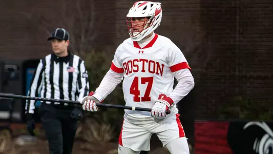 Carter Hall playing lacrosse