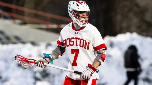 Ethan Hart playing lacrosse