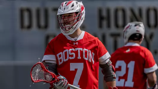 Ethan Hart playing lacrosse