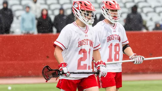 Charlie Huntley playing lacrosse