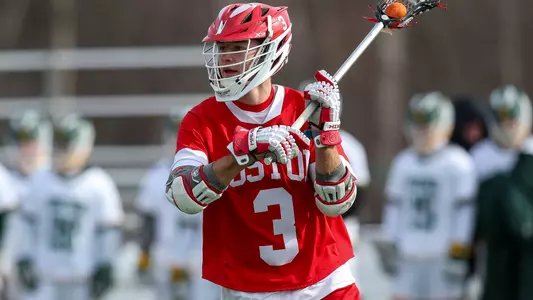 Brenden Kelly playing lacrosse