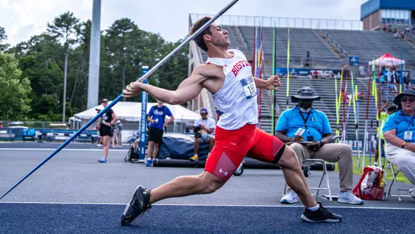 Junior Owen Faulha Throwing at NCAA East First Rounds