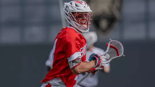 James Lapina playing lacrosse