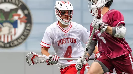 James Lapina playing lacrosse