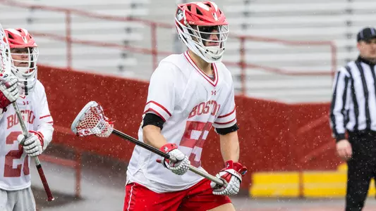 Mike Luce playing lacrosse