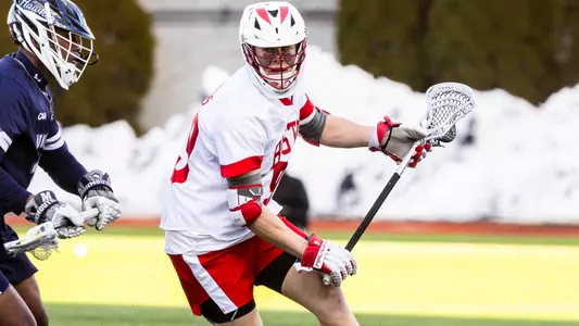 Andrew Pape playing lacrosse