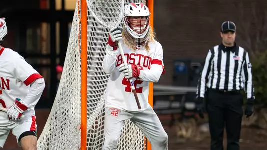 Connor Phillips playing lacrosse