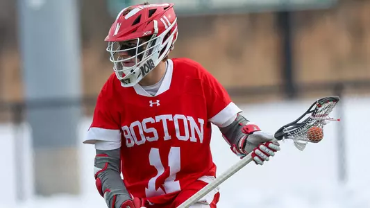 Timothy Shannehan playing lacrosse