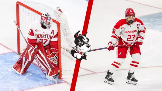 Callie Shanahan and Tamara Giaquinto playing hockey