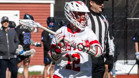 Zach Travaglini playing lacrosse