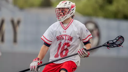 Donald Varnerin playing lacrosse