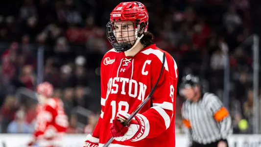 Shane Lachance playing hockey